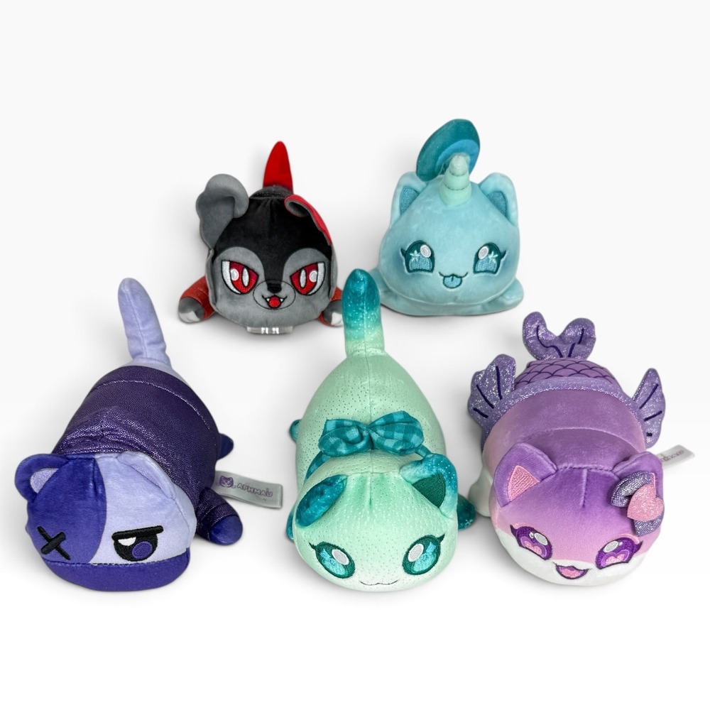 Aphmau MeeMeows 6" Mystery Plush Kim Cat Zane Mermaid Blue Mermaid Aaron Will